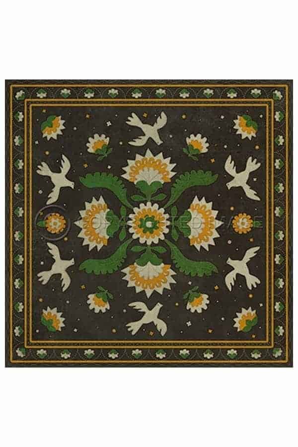 images Sampler Dandelion Vinyl Floor Cloth, Square