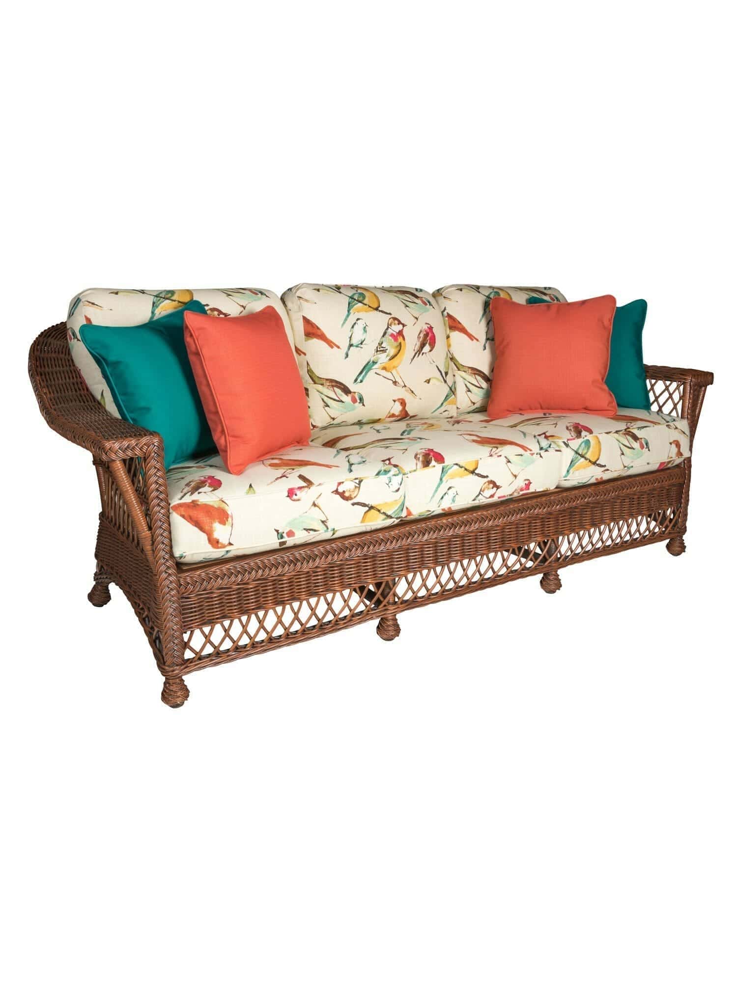 images Stone Harbor Wicker Sofa, Coffee