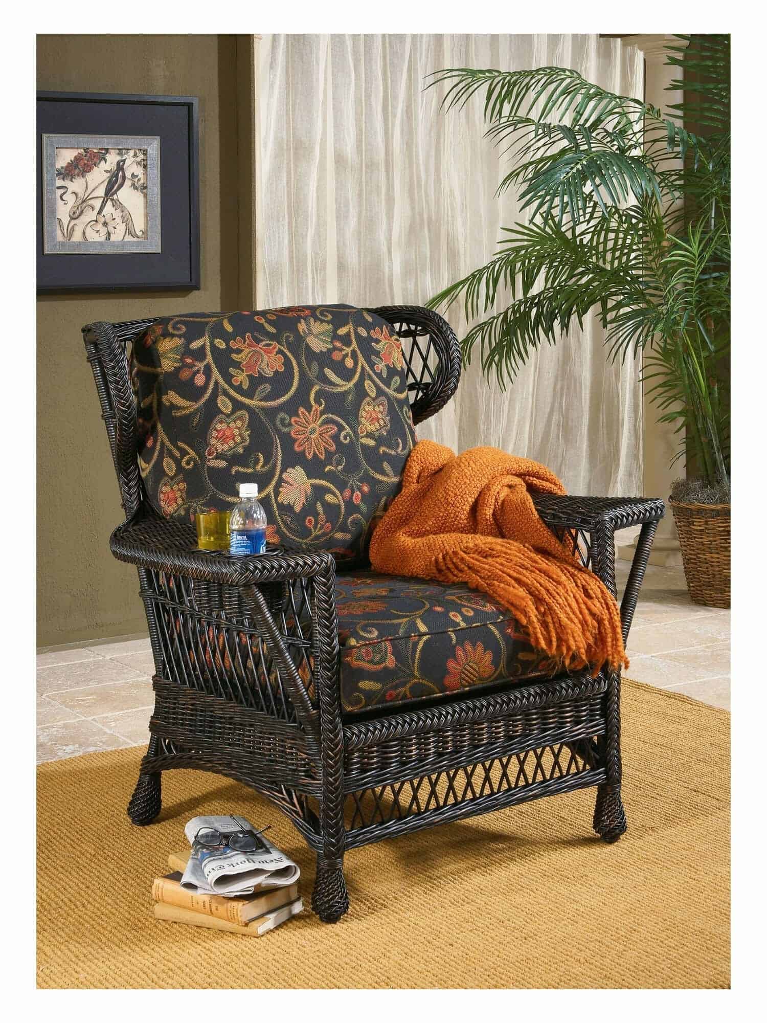 images Stone Harbor Wicker Wing Chair