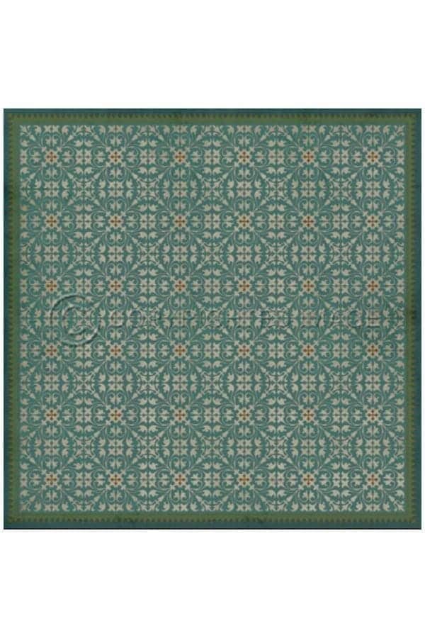 images Spicher Vinyl Floor Cloths, Teal Ondine Vinyl Floor Cloth