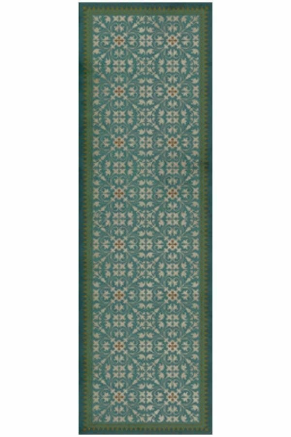 images Spicher Vinyl Floor Cloths, Teal Ondine Vinyl Floor Cloth