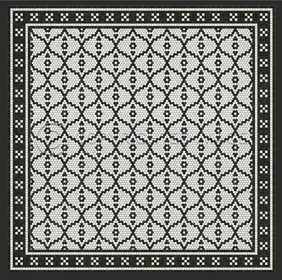 images Tesserae Helen Vinyl Floor Cloth, 120 x 120