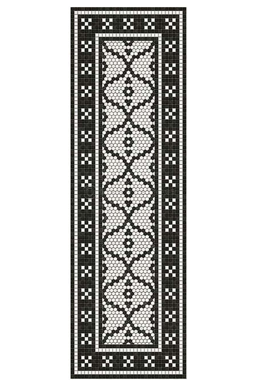 images Tesserae Helen Vinyl Floor Cloth, 36 x 115 Runner