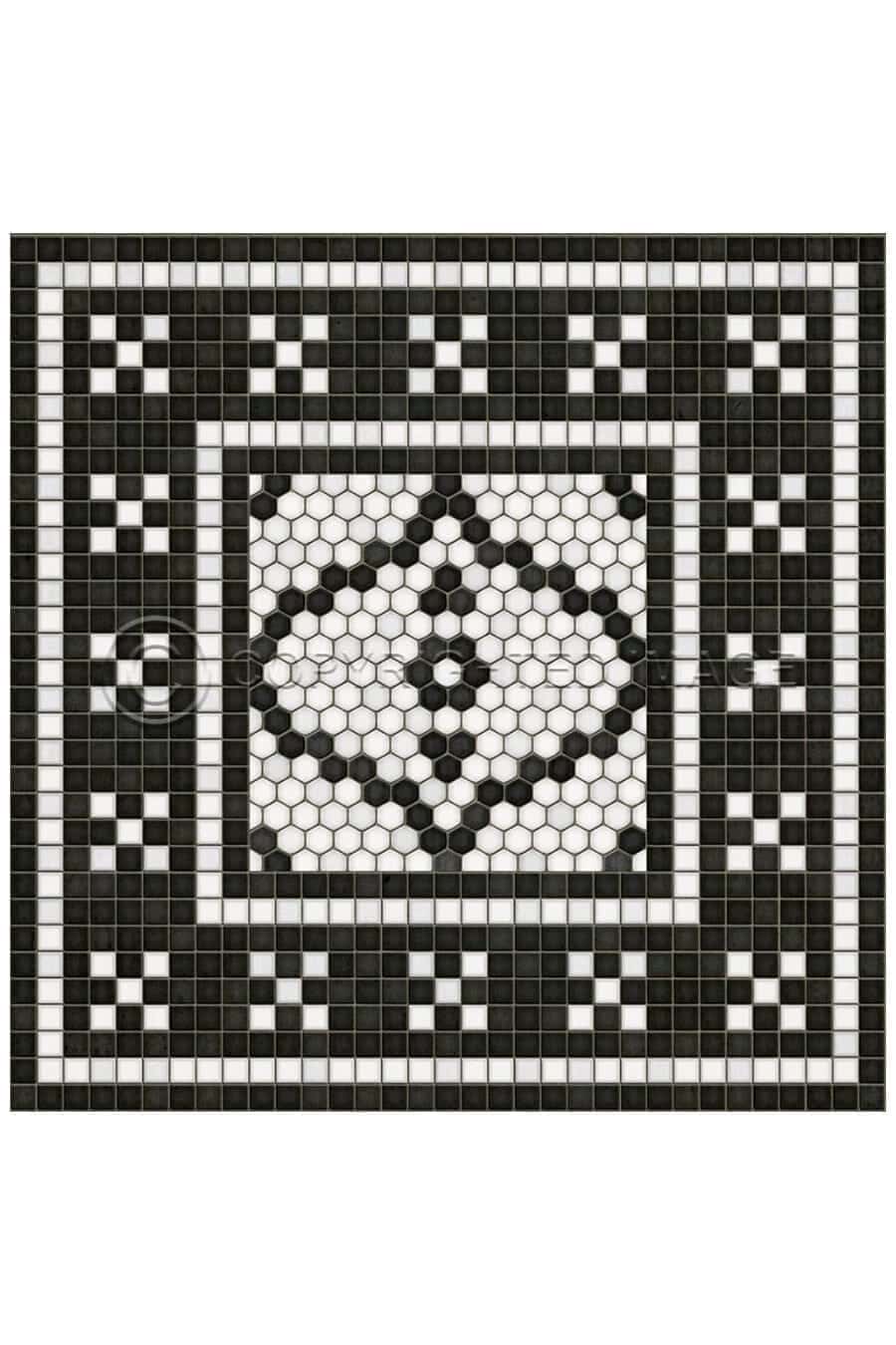 images Tesserae Helen Vinyl Floor Cloth, 36 x 36