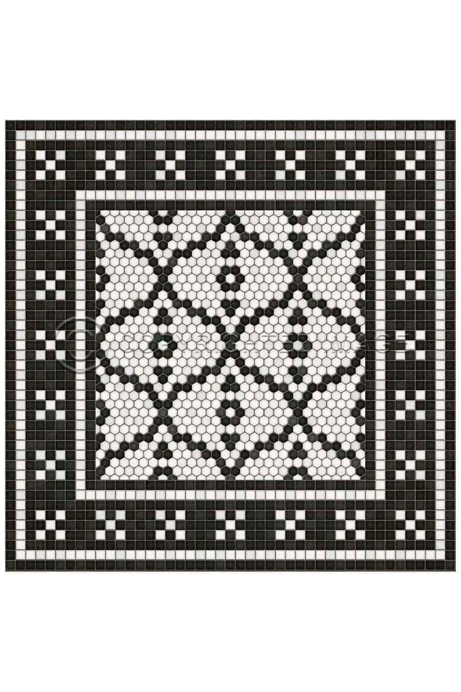 images Tesserae Helen Vinyl Floor Cloth, 48 x 48