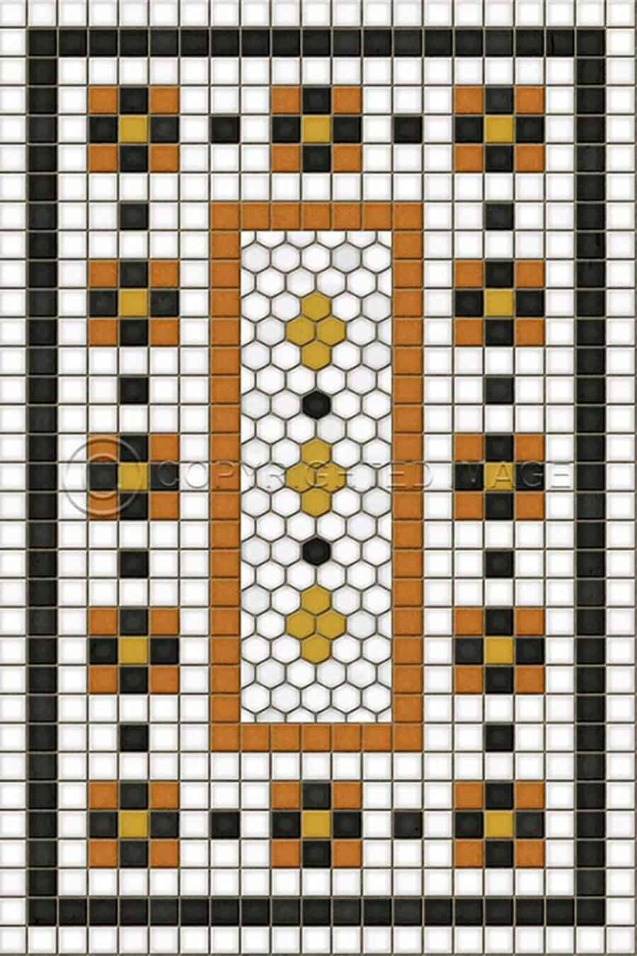 images Tesserae Midas Vinyl Floor Cloth, 20 x 30