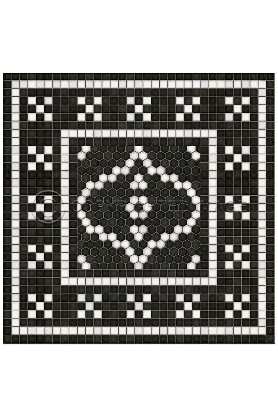 images Tesserae Paris Vinyl Floor Cloth, 36 x 36