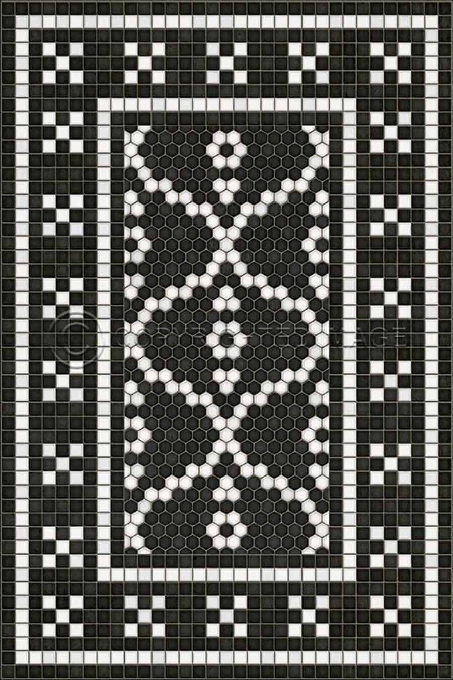 images Tesserae Paris Vinyl Floor Cloth, 38 x 56