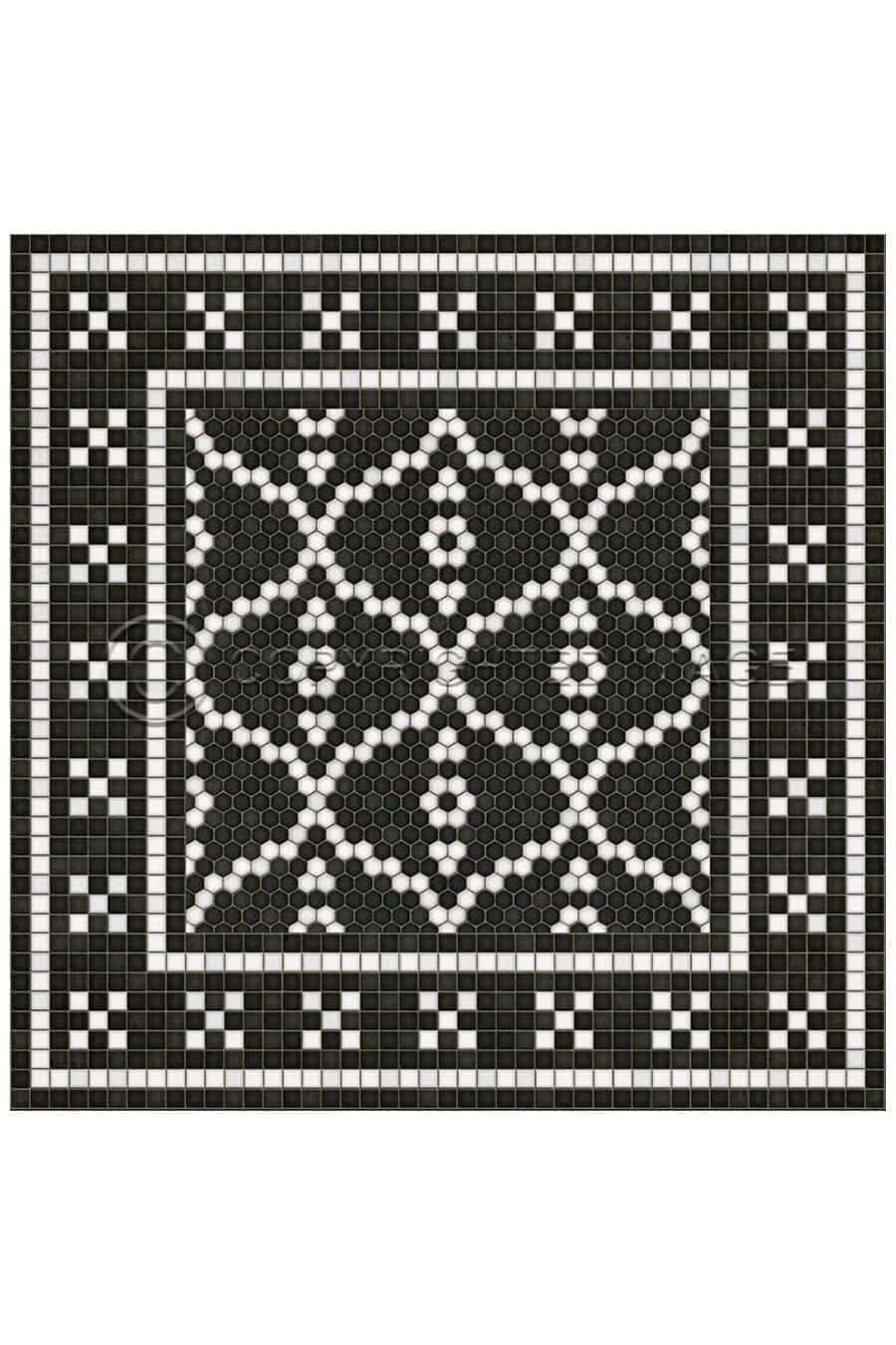 images Tesserae Paris Vinyl Floor Cloth, 48 x 48