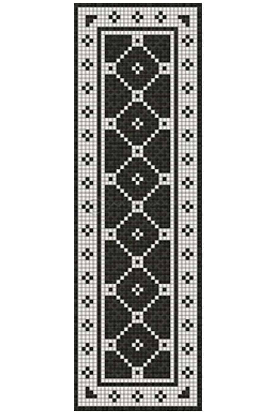 images Tesserae Pella Vinyl Floor Cloth, 36 x 115 Runner