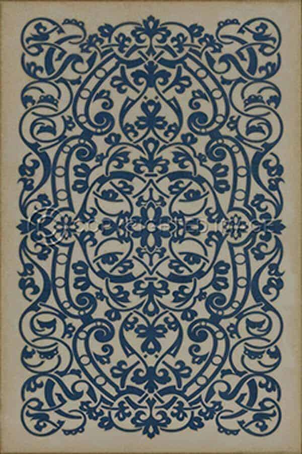 images Versailles Indigo Vinyl Floor Cloth