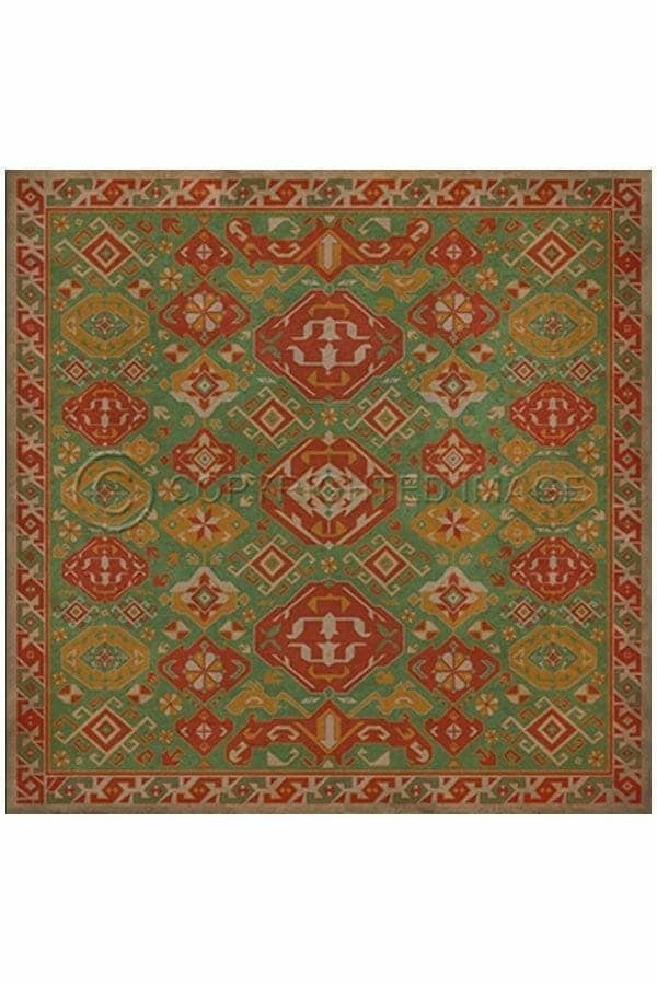 images Virginia Clementine Vinyl Floor Cloth, Square