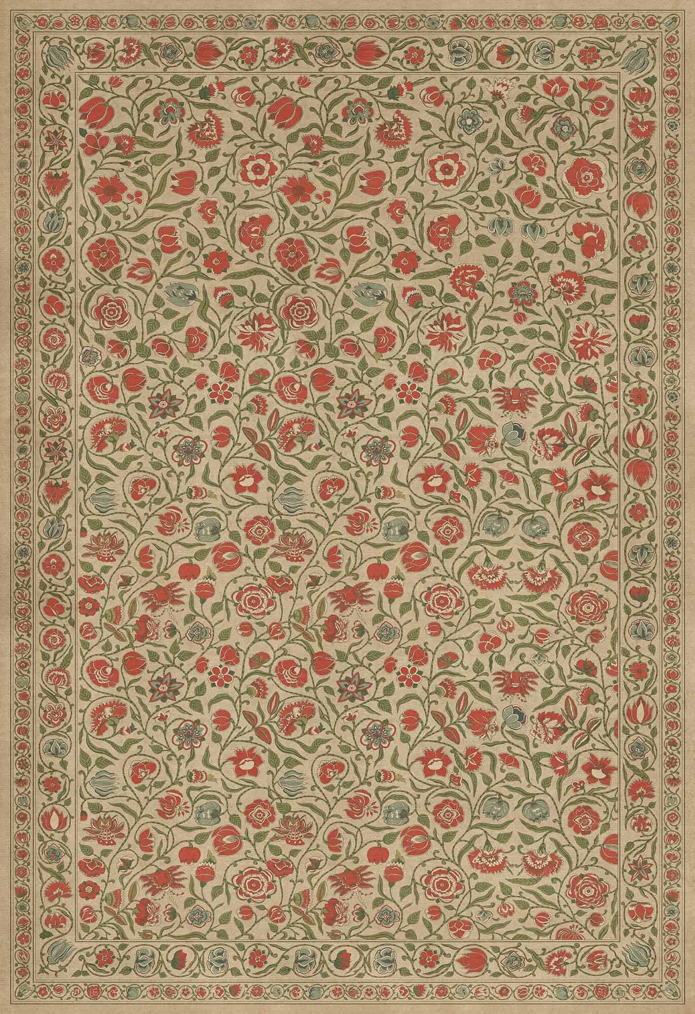 images English Garden Carnation Vinyl Floor Cloth 96x140, 120x175