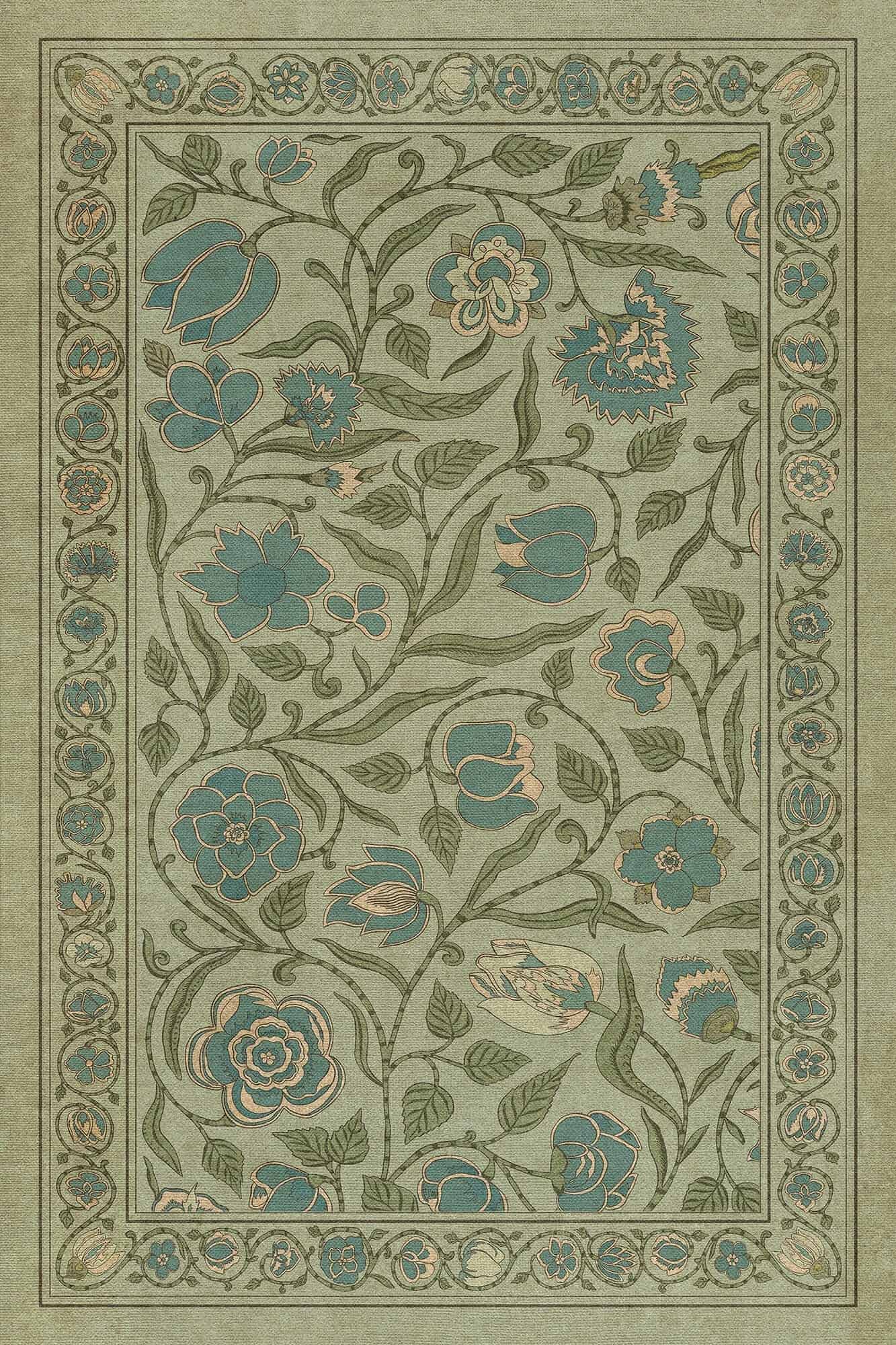 images English Garden Dewdrop Vinyl Floor Cloth 20x30, 24x36
