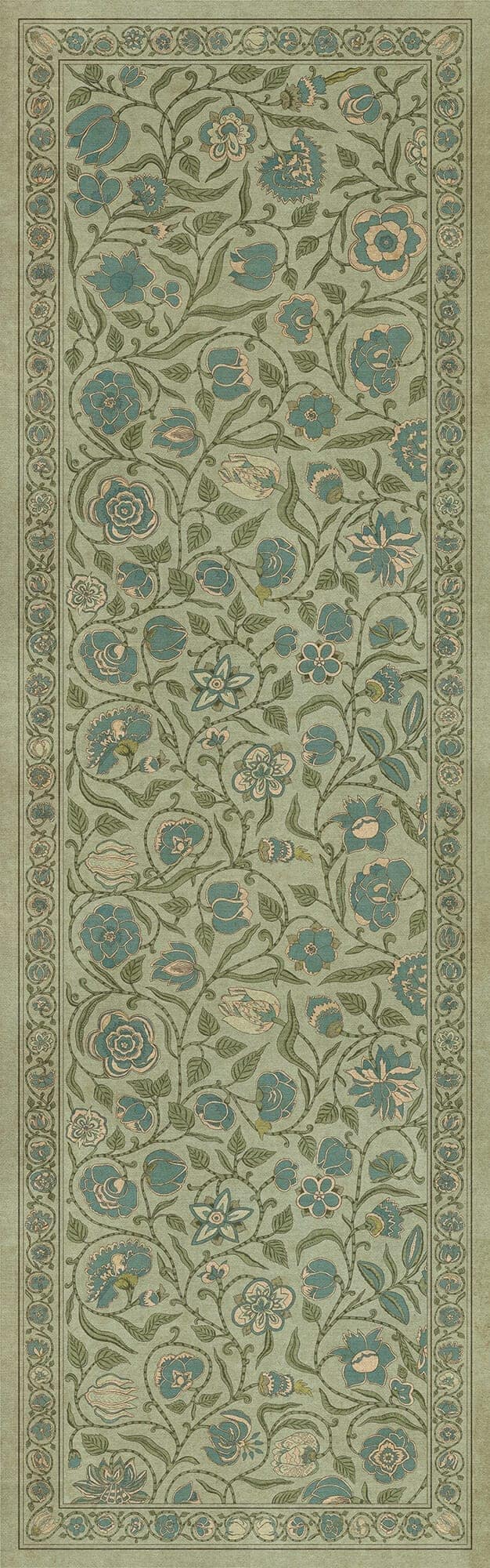 images English Garden Dewdrop Vinyl Floor Cloth 36x115