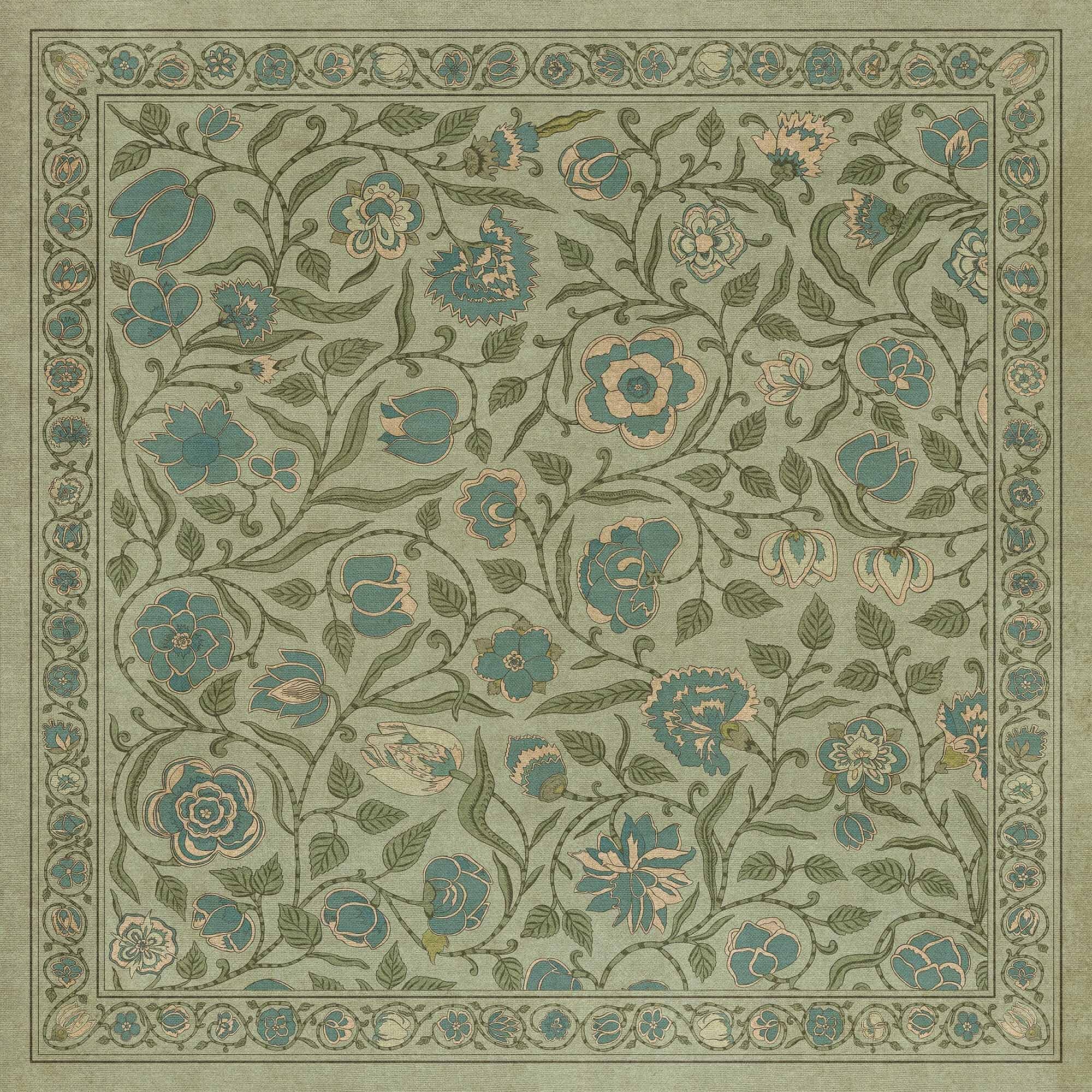 images English Garden Dewdrop Vinyl Floor Cloth 36x36