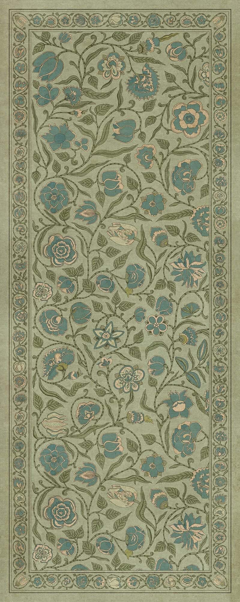 images English Garden Dewdrop Vinyl Floor Cloth 36x90