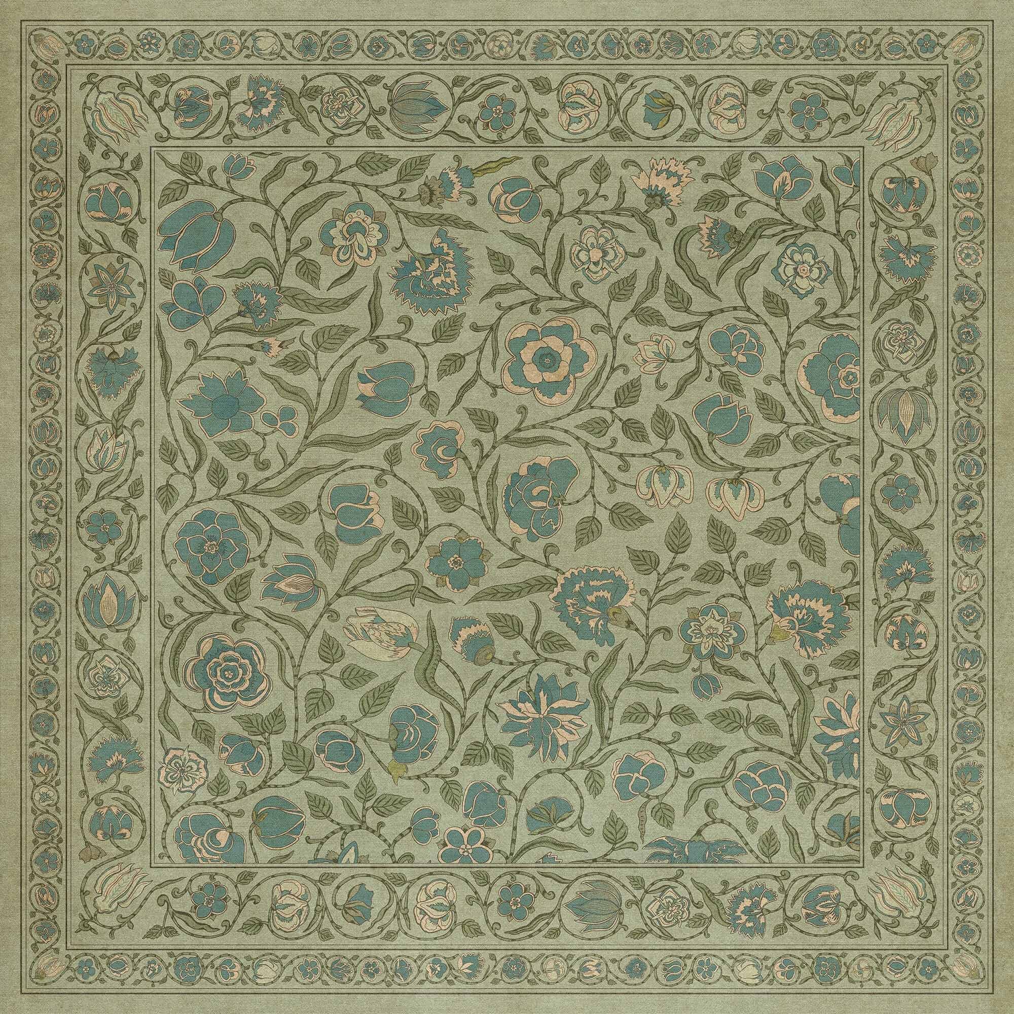 images English Garden Dewdrop Vinyl Floor Cloth 48x48