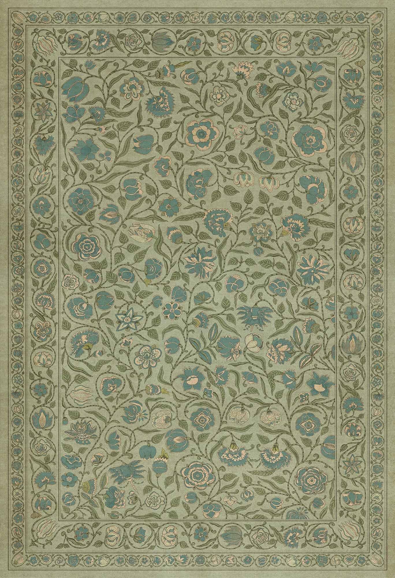 images English Garden Dewdrop Vinyl Floor Cloth 52x76, 70x102