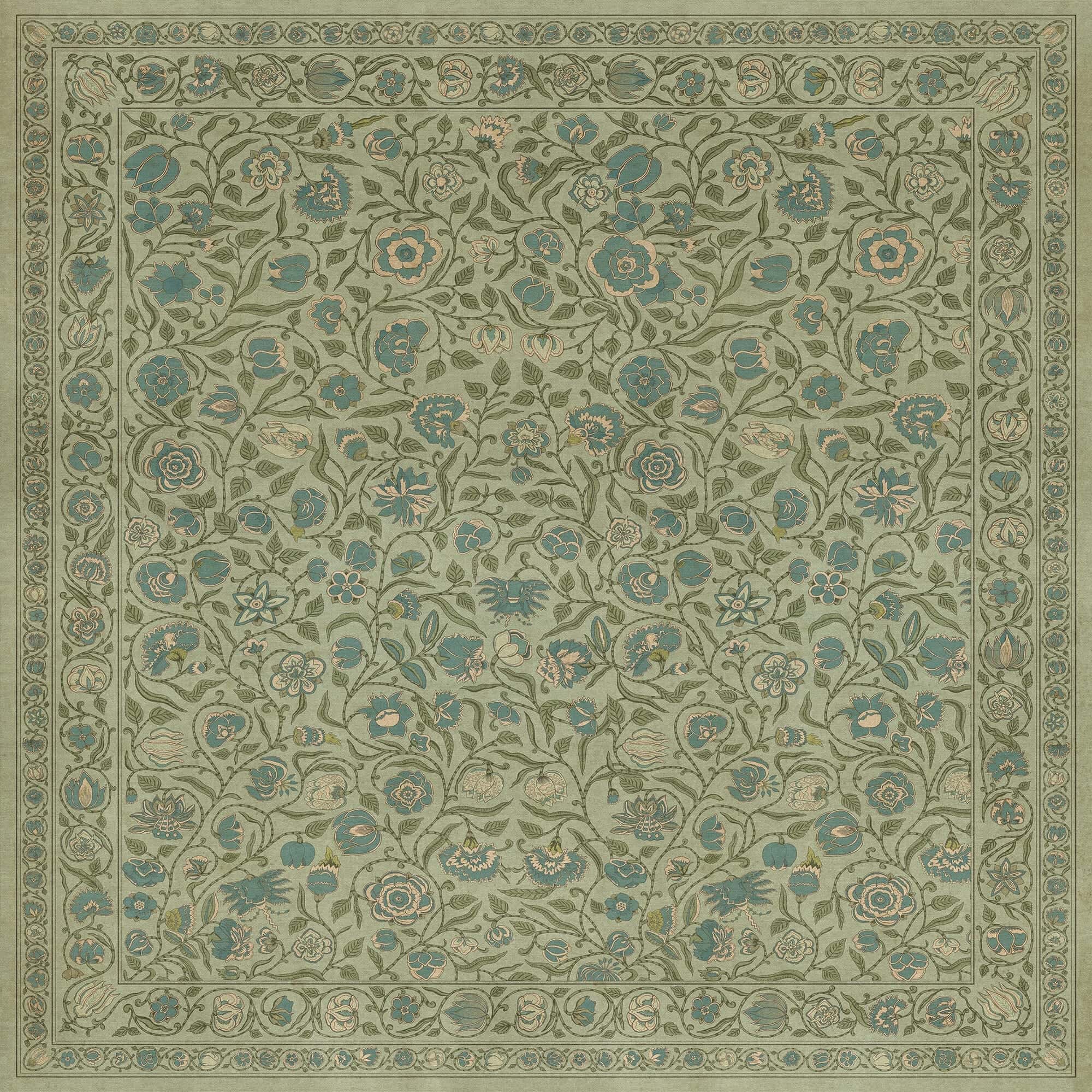 images English Garden Dewdrop Vinyl Floor Cloth 96x96, 120x120