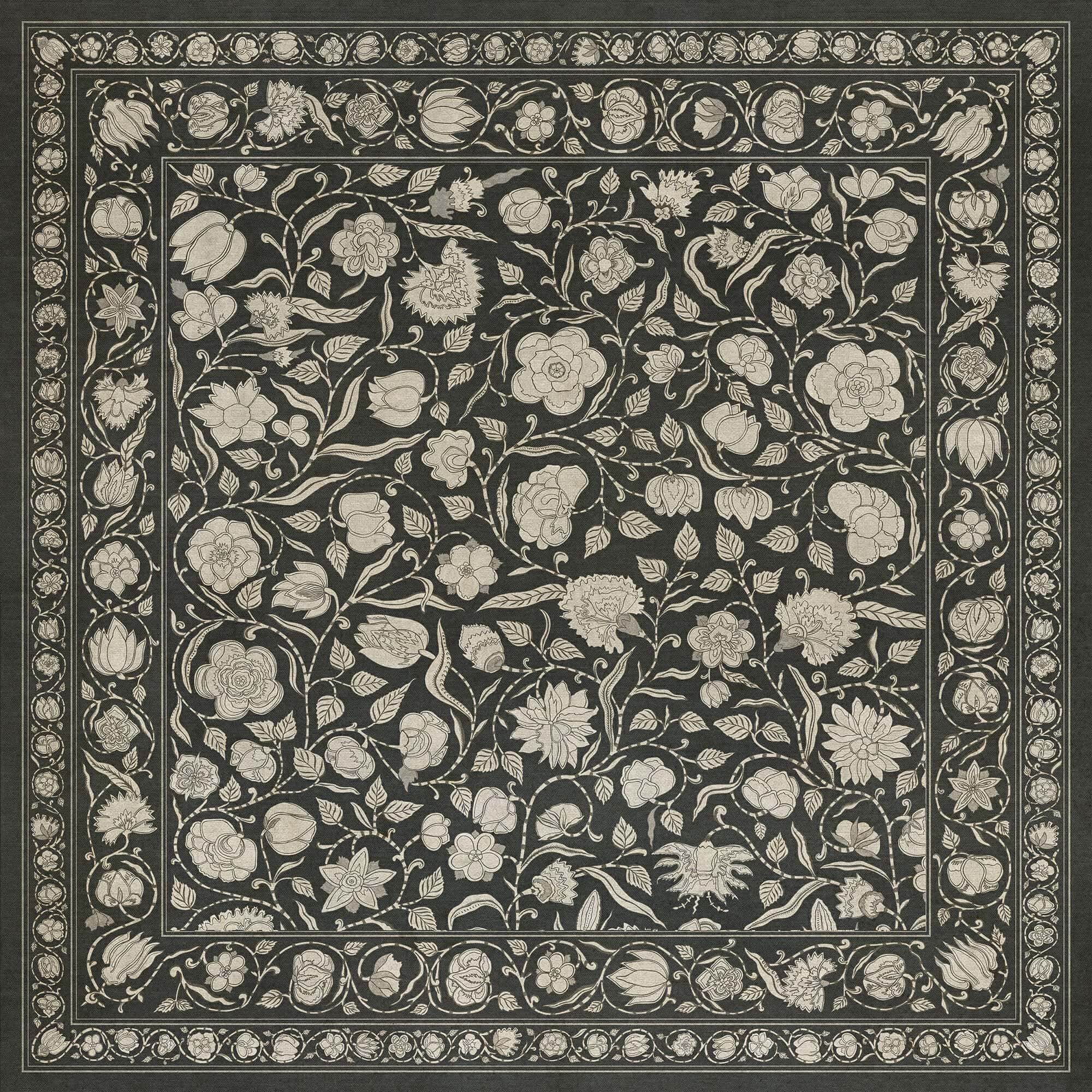 images English Garden Night Vinyl Floor Cloth 60x60, 72x72