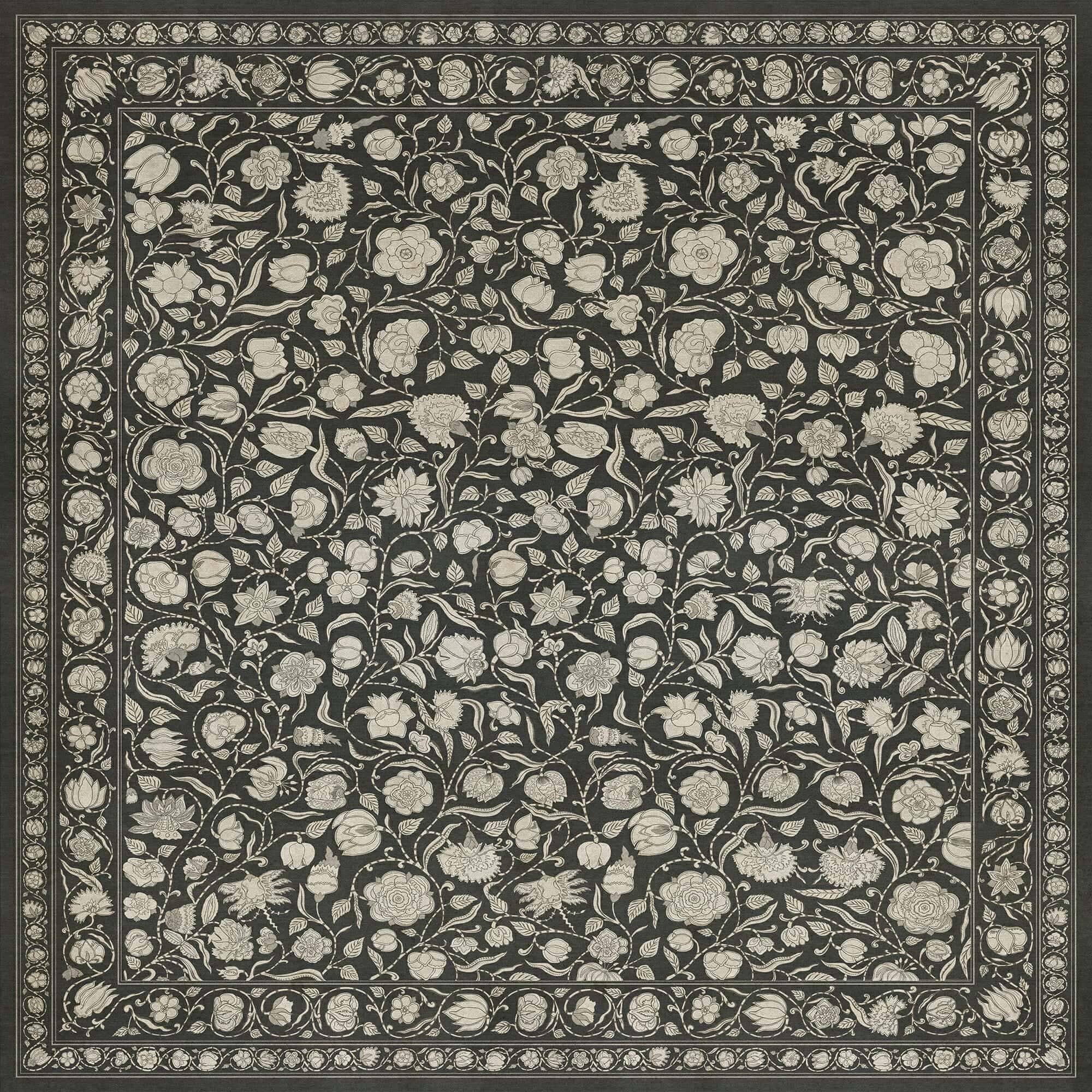 images English Garden Night Vinyl Floor Cloth 96x96, 120x120