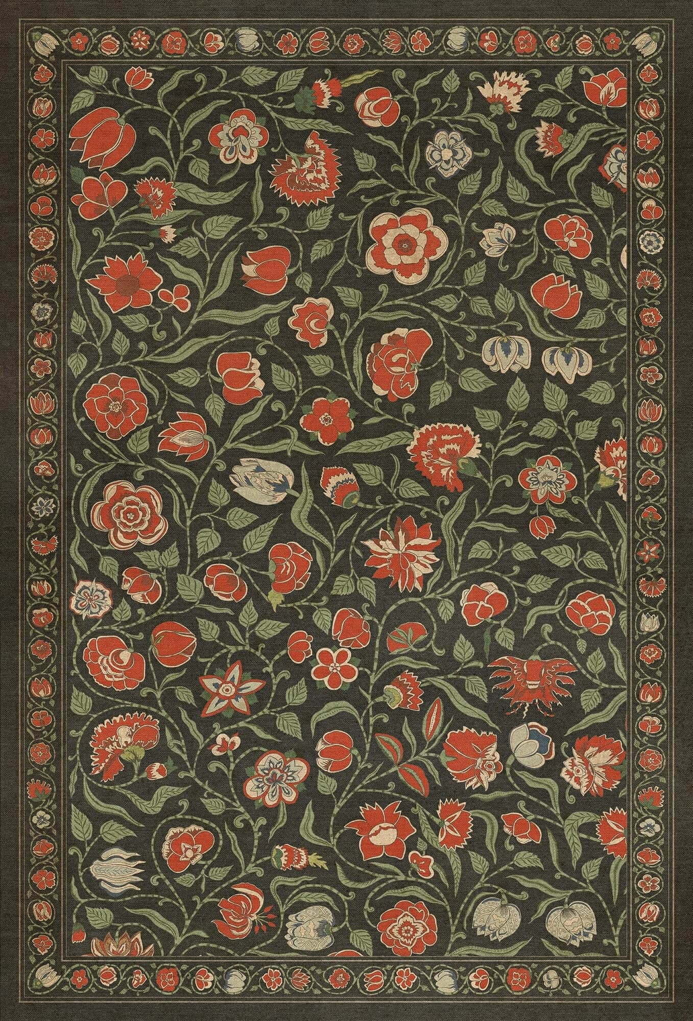 images English Garden Rose Vinyl Floor Cloth 38x56