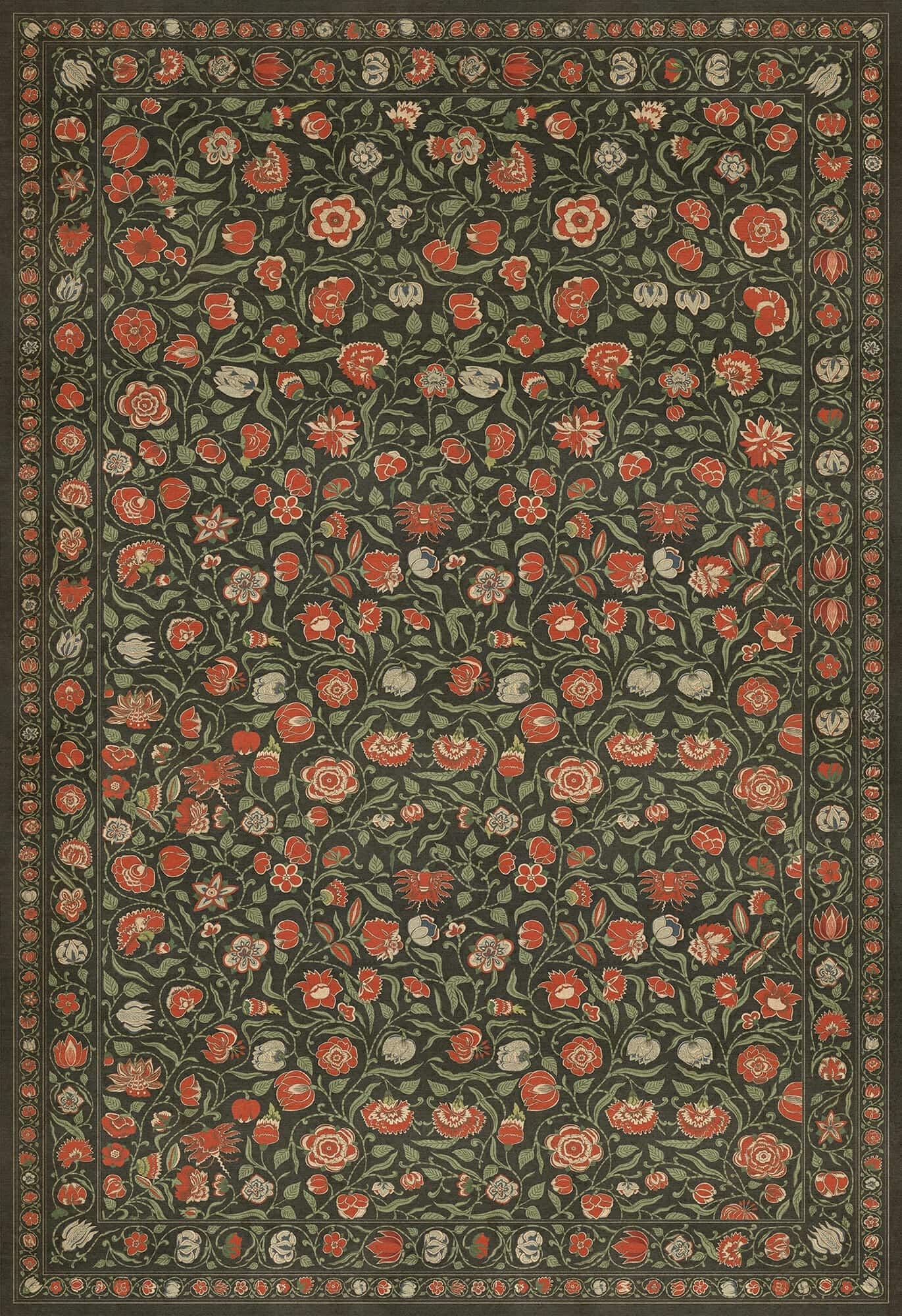 images English Garden Rose Vinyl Floor Cloth 96x140, 120x175