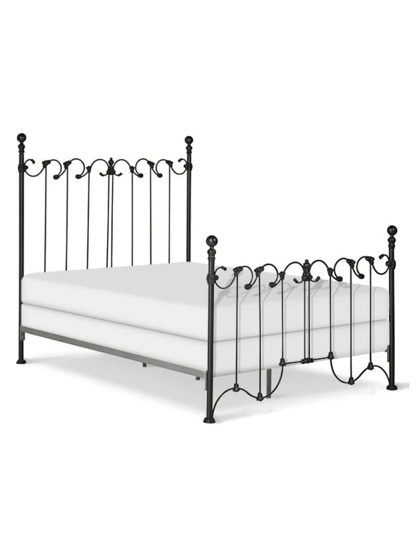 Violet Wrought Iron Bed, Full, Black Matte Violet Wrought Iron Bed, Full, Black Matte