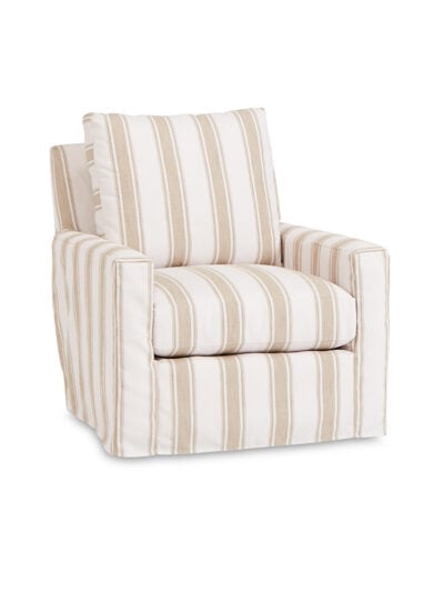 Reed Slipcovered Accent Chair, Bliss Maple Pecan