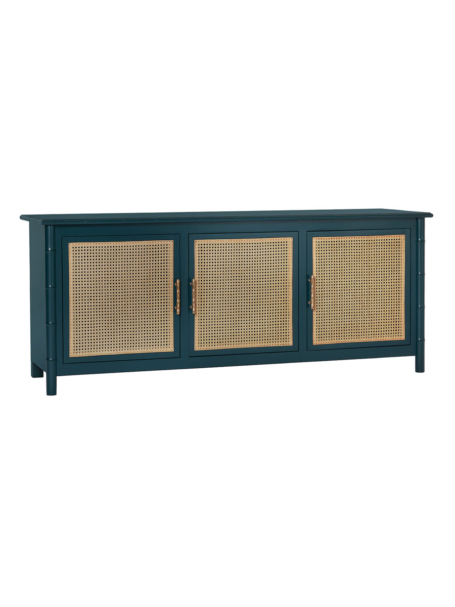 Bailie-Entertainment-Center,-Deep-Forest-with-Stained-Cane-2 Bailie Entertainment Center, Deep Forest with Stained Cane 2