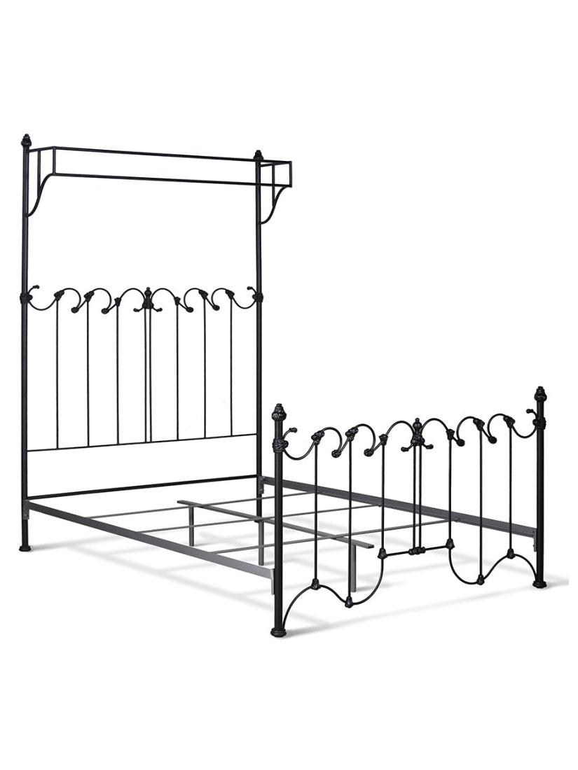 Violet-Canopy-Wrought-Iron-Bed,-Queen,-Black-Matte-2 Violet Canopy Wrought Iron Bed, Queen, Black Matte 2