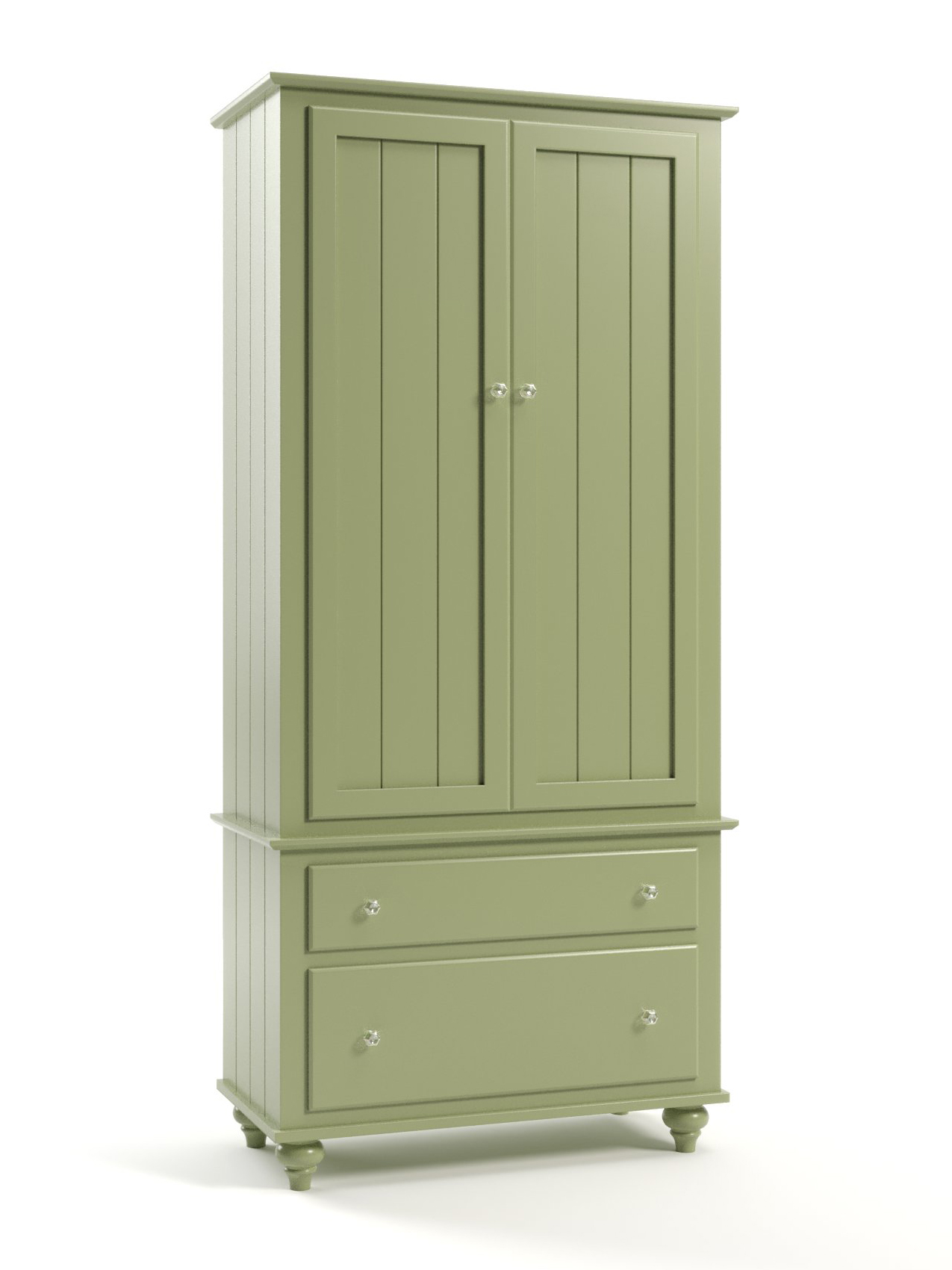 Coastal Cottage Two Door Armoire, Barn Board, Bun Foot, Crystal Knob, Celadon Coastal Cottage Two Door Armoire, Barn Board, Bun Foot, Crystal Knob, Celadon