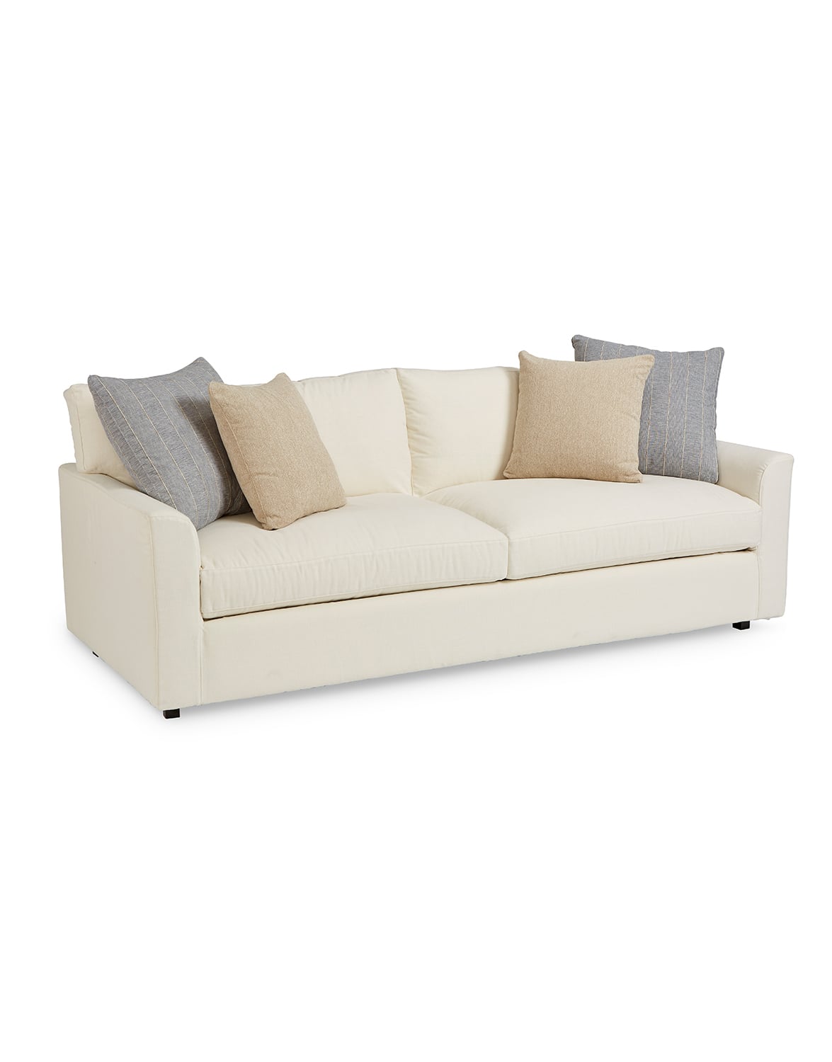 Tybee Grande Two Seat Slipcovered Sofa, Hopkins Vanilla, Seville Cloudy & Scardino Alabaster Pillows Tybee Grande Two Seat Slipcovered Sofa, Hopkins Vanilla, Seville Cloudy & Scardino Alabaster Pillows