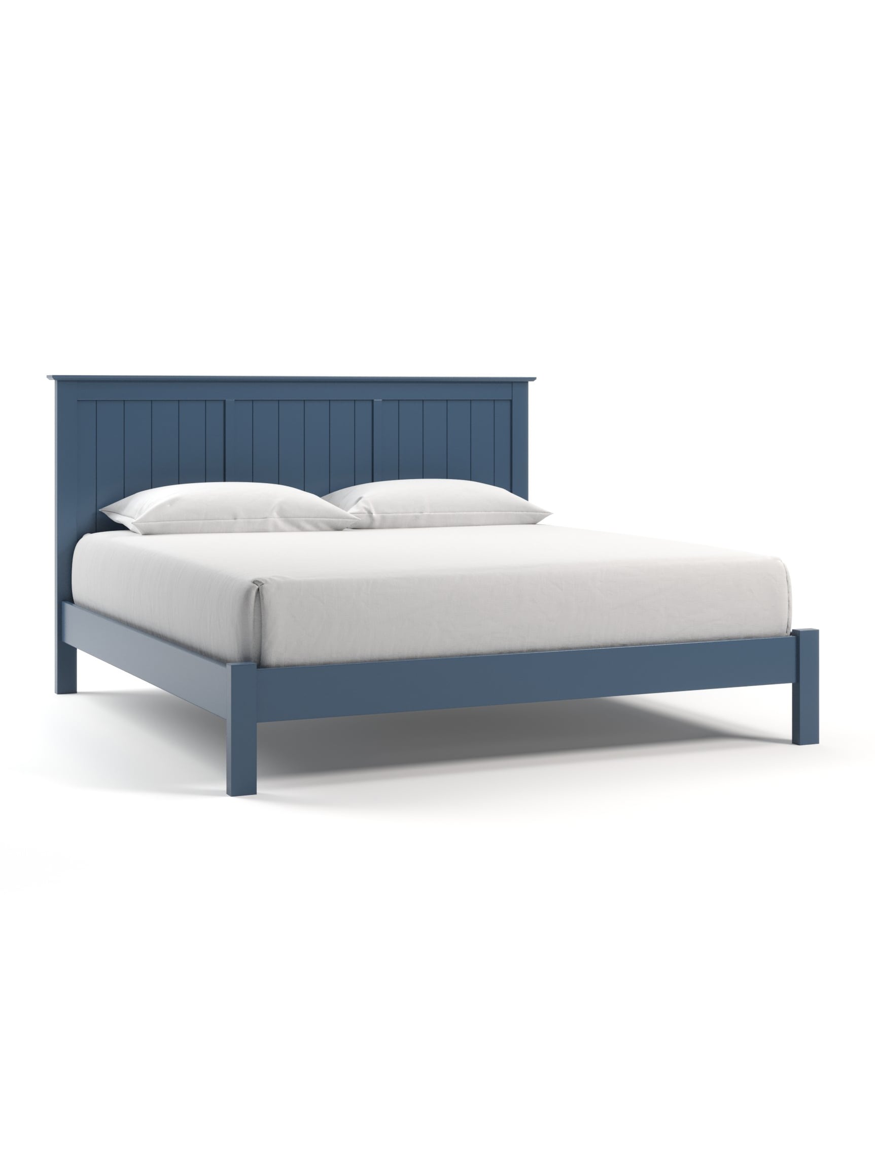 Coastal Cottage Low Profile Three Panel Wood Bed, King, Dusk, Beadboard Coastal Cottage Low Profile Three Panel Wood Bed, King, Dusk, Beadboard