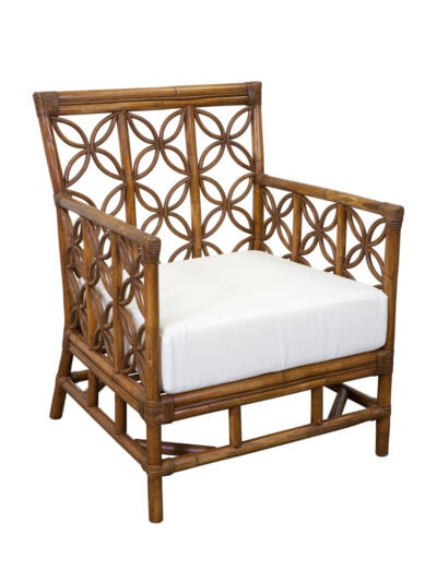Petal Wicker Lounge Chair, Pecan