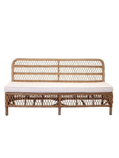 Nantucket Wicker Bench Banquette