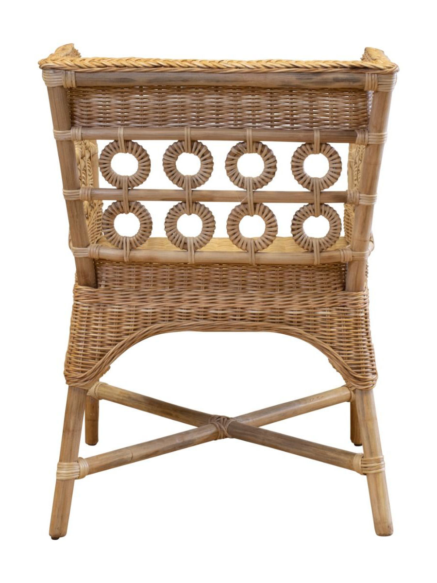 Portofino Wicker Accent Chair, Natural, Back Portofino Wicker Accent Chair, Natural, Back