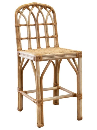 Moroccan Wicker Counter Stool, Natural
