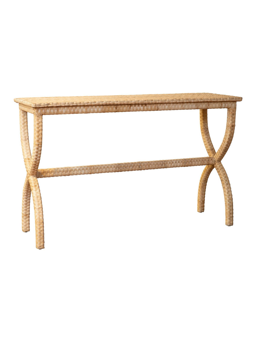 Capri Wicker Console Table, Natural Capri Wicker Console Table, Natural