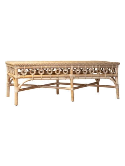 Portofino Wicker Bench, Natural