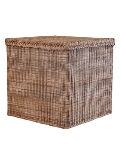 Charleston Wicker Square Side Table, Natural