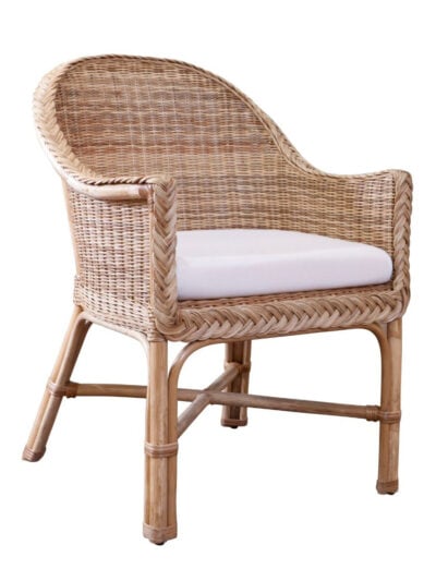 Capri Wicker Dining Chair, Natural