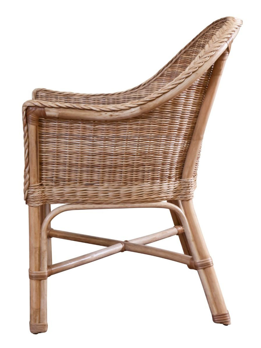 Capri Wicker Dining Chair, Natural 3 Capri Wicker Dining Chair, Natural 3