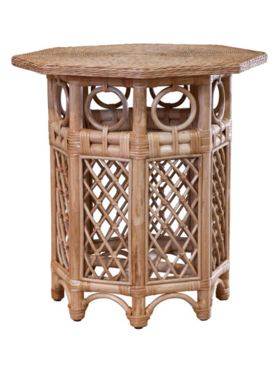 Portofino Wicker Octagonal Side Table, Natural
