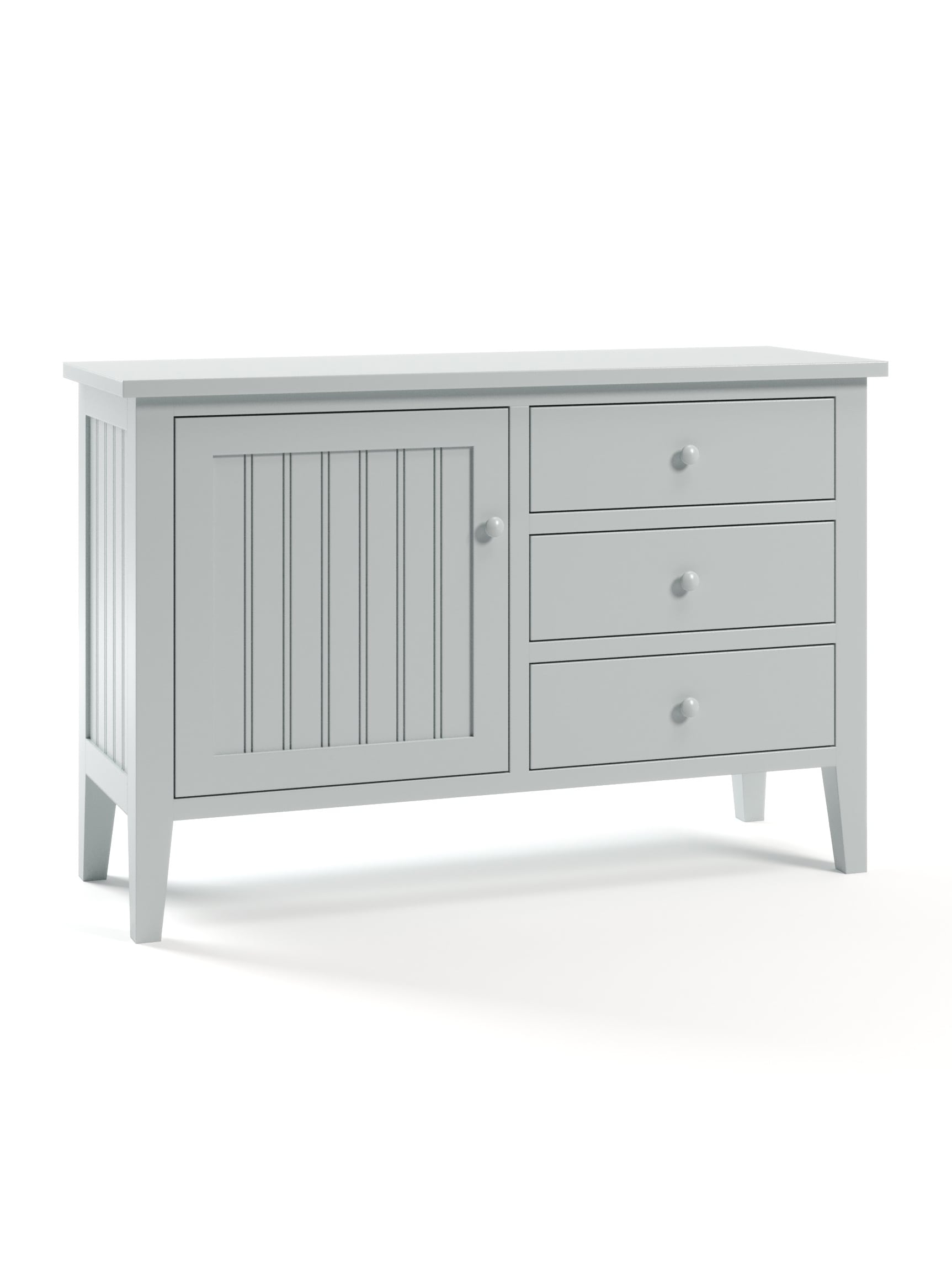 Stafford 1 Door TV Console, Tapered Legs, Beadboard Panels, Wood Knobs, Mist Stafford 1 Door TV Console, Tapered Legs, Beadboard Panels, Wood Knobs, Mist