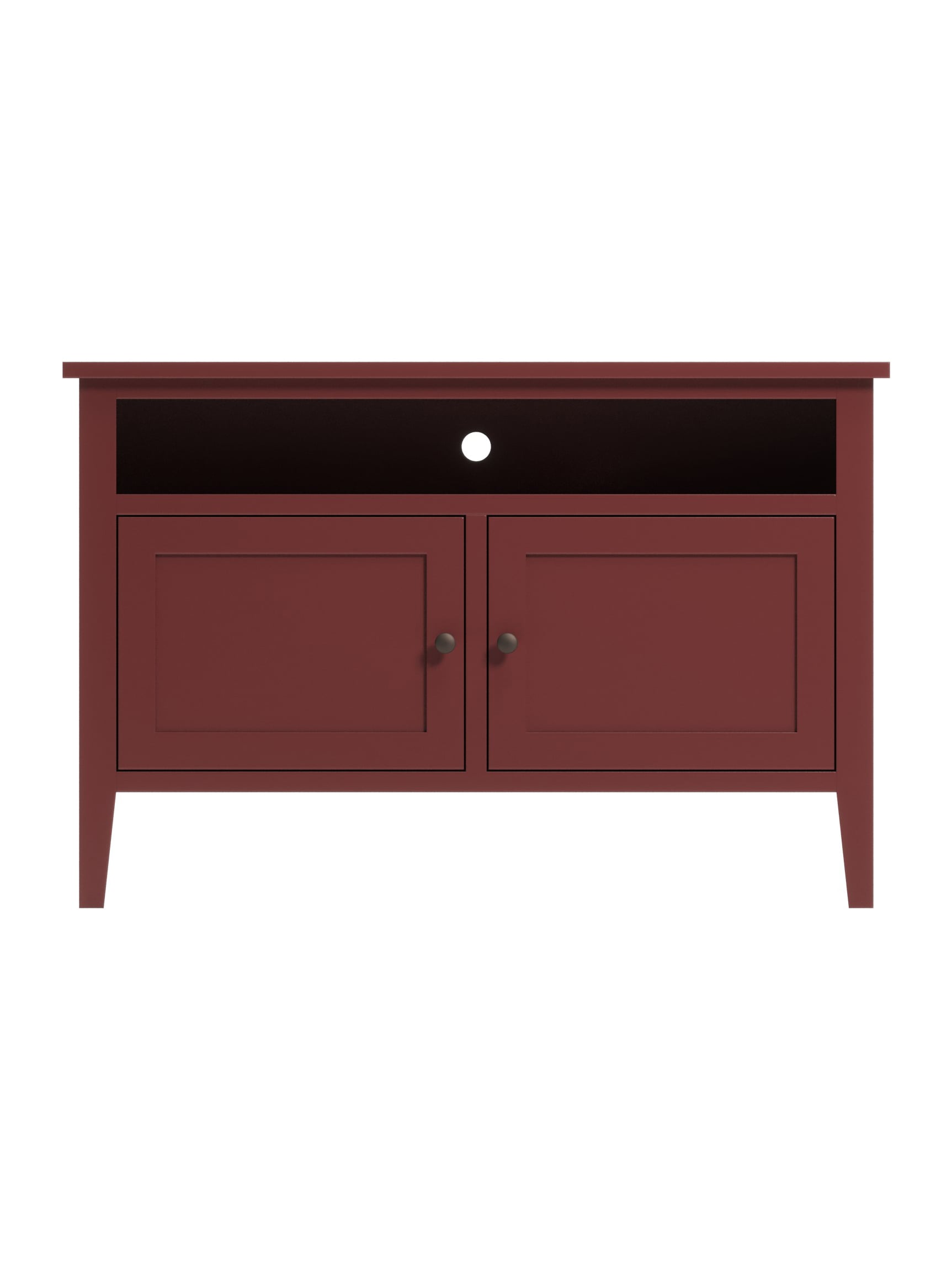 Coastal Cottage Stafford TV Console, Tapered Legs, Flat Panels, Bronze Knobs, Barn, Straight On Coastal Cottage Stafford TV Console, Tapered Legs, Flat Panels, Bronze Knobs, Barn, Straight On