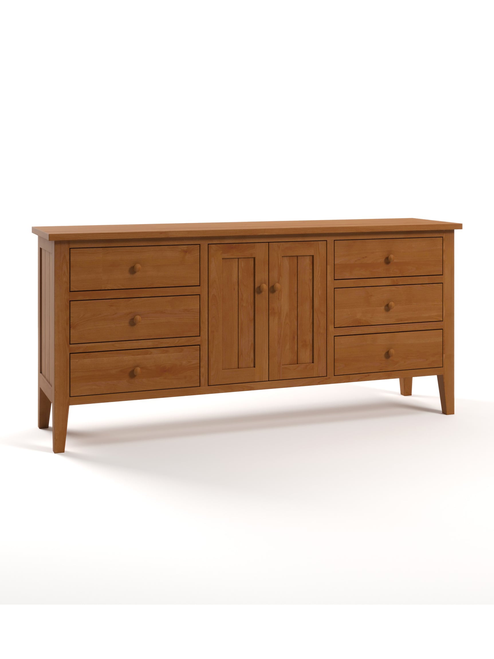 Kingston 6 Drawer TV Console, Tapered Legs, Barn Board, Wood Knobs, Seely Kingston 6 Drawer TV Console, Tapered Legs, Barn Board, Wood Knobs, Seely