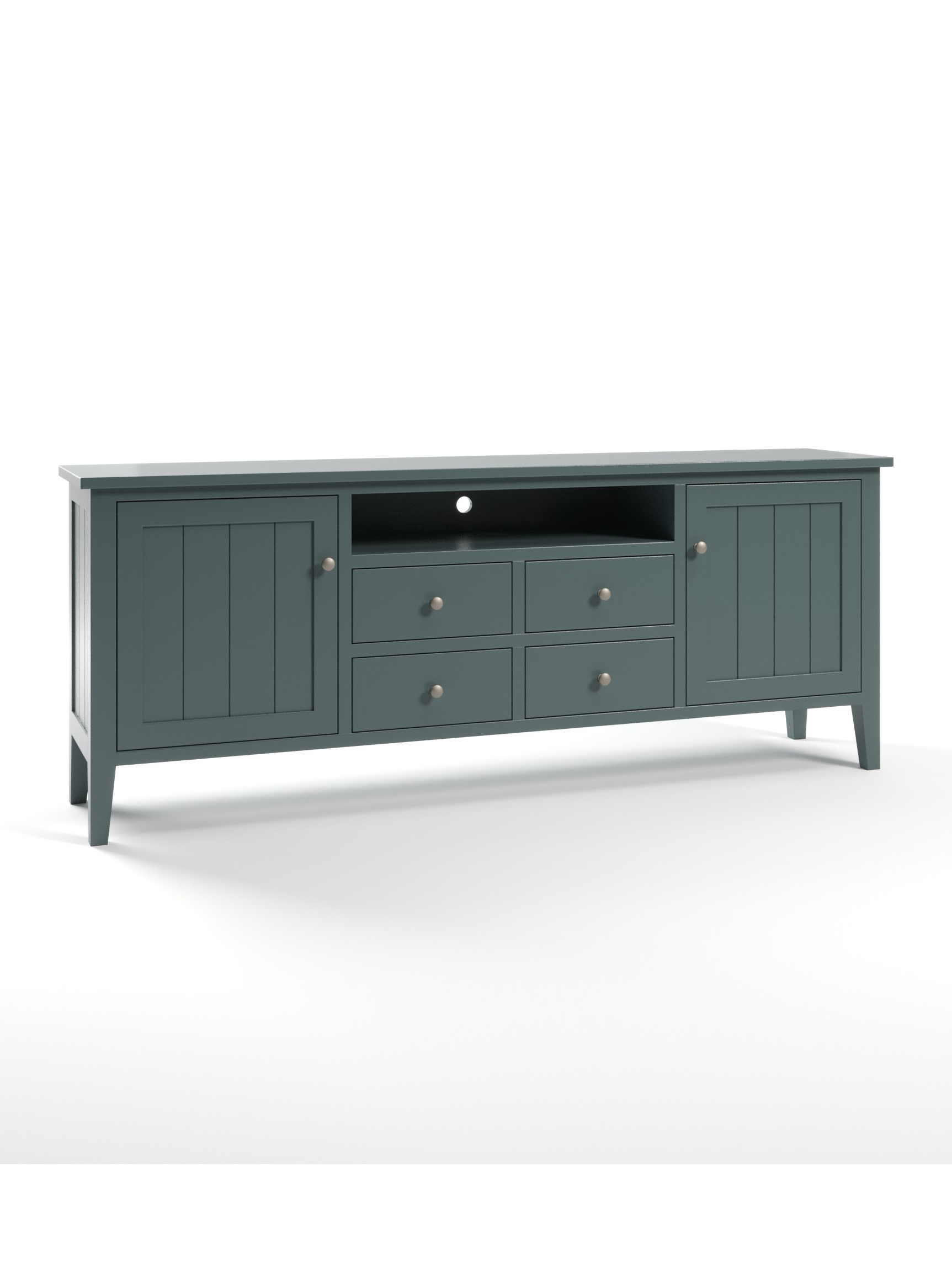 Ormond TV Console, Tapered Legs, Barn Board, Nickel Knobs, River Rock, Angled Ormond TV Console, Tapered Legs, Barn Board, Nickel Knobs, River Rock, Angled