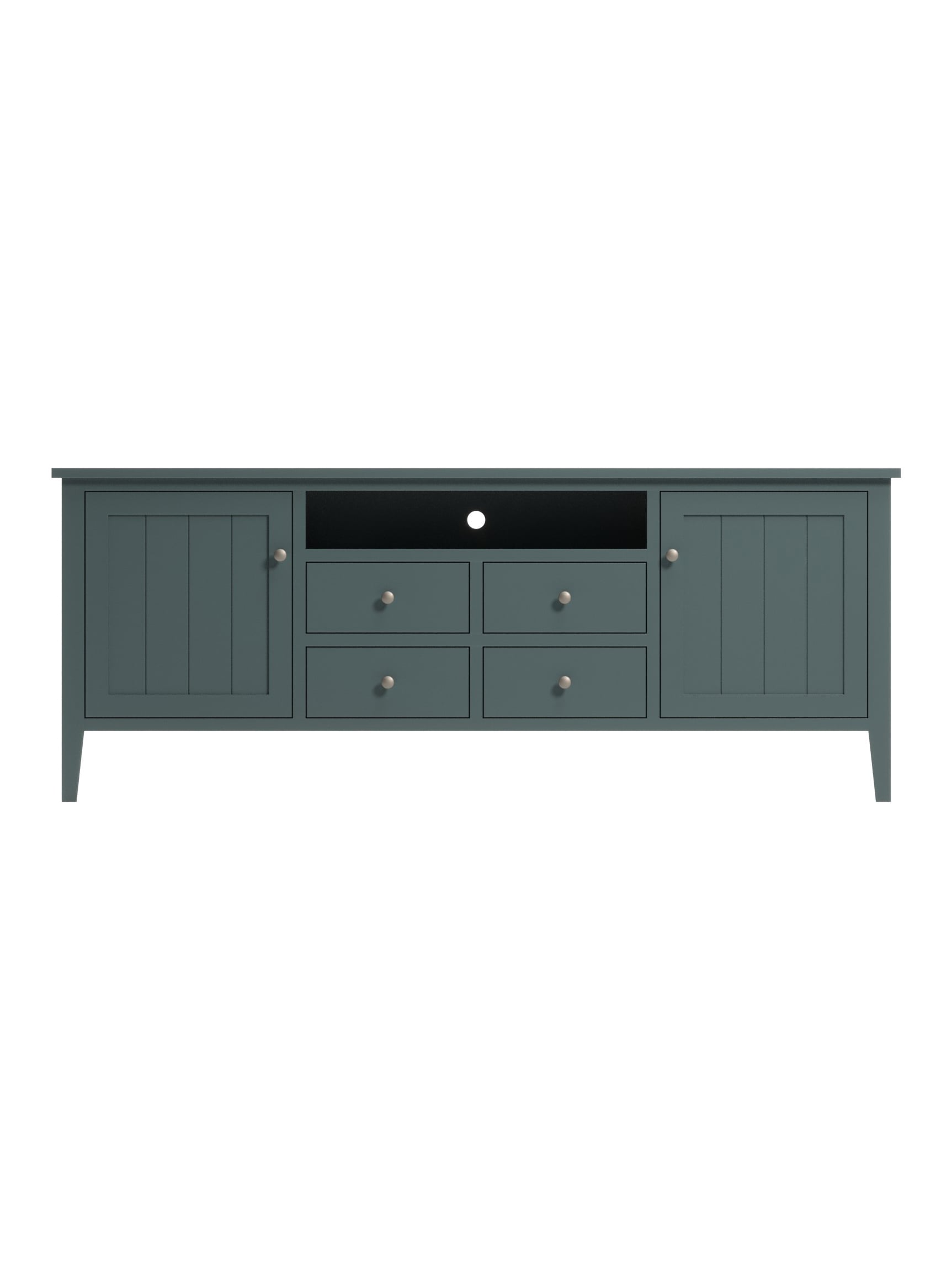 Ormond TV Console, Tapered Legs, Barn Board, Nickel Knobs, River Rock Ormond TV Console, Tapered Legs, Barn Board, Nickel Knobs, River Rock